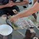 Setting the charge, not knowing that within ten minutes half the table would be dead.
